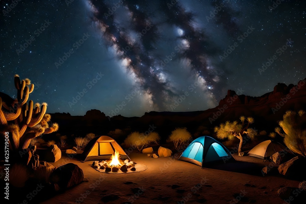 tent at night