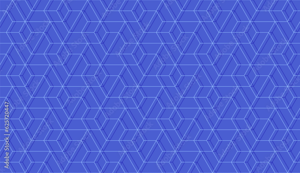 Naklejka premium Vector seamless linear pattern with rhombuses. Abstract geometric low poly background. Stylish hexagon grid texture.