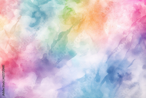 Aquarelle iridescent colorful abstract background. Generative AI