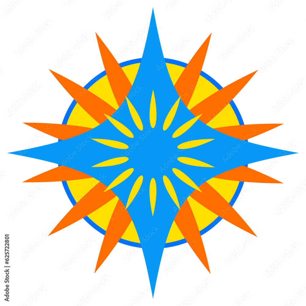 Abstract sunburst logo design in a vector illustration Abstract sunburst logo design in a vector illustration