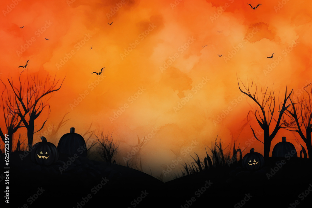 Halloween creepy orange background with space for text. Halloween creepy orange background with space for text.