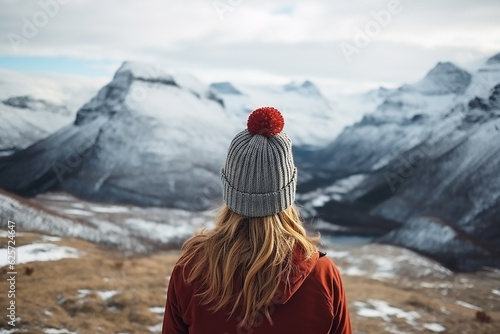 A woman enjoying solitude in nature.