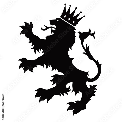 王冠をかぶったライオンの紋章
