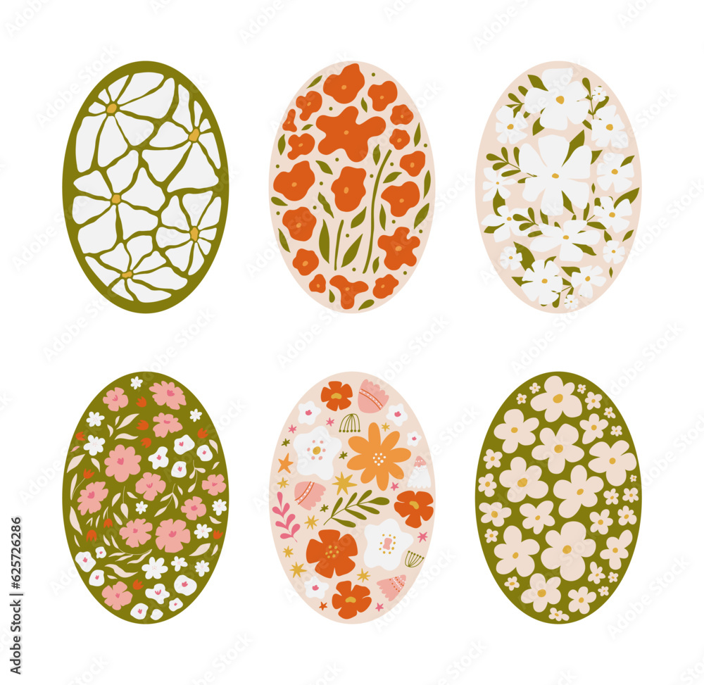 Modern floral posters with flowers. Abstract art. Modern floral posters with flowers. Abstract art.