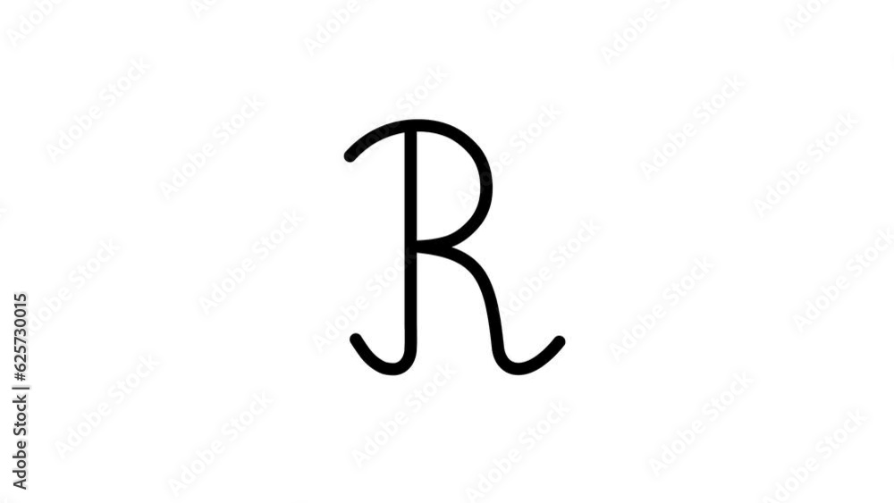 R letter big writing cartoon animation. Compatibile part of alphabet serie. Handwriting educational style for children. Good for education movies, presentation, learning alphabet, etc... R letter big writing cartoon animation. Compatibile part of alphabet serie. Handwriting educational style for children. Good for education movies, presentation, learning alphabet, etc...