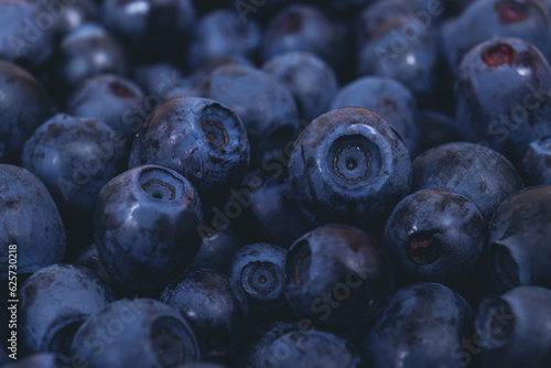 Fresh ripe blueberries. Macro shot.