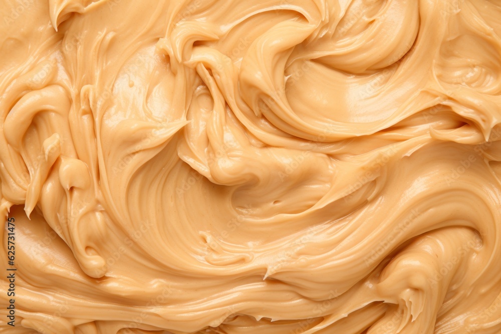 Peanut butter texture, top view. Peanut cream background. Generative ai food image Peanut butter texture, top view. Peanut cream background. Generative ai food image