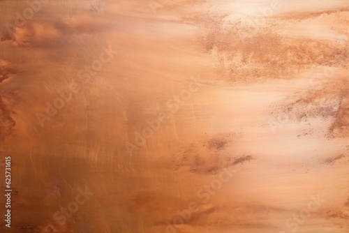 Cooper background. Metal vintage surface, top view. Bronze backdrop. Generative ai metallic wall