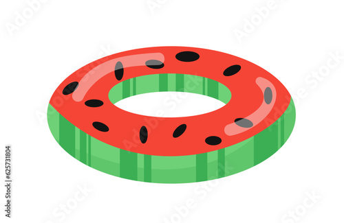 Rubber watermelon swimming round concept