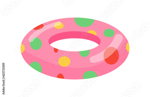 Rubber pink swimming round concept