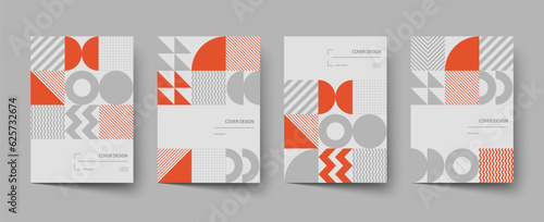 Trendy covers design. Minimal geometric shapes compositions. Applicable for brochures, posters, covers and banners.