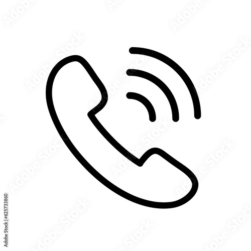 Call icon vector. Noisy phone Flat calling sign illustration on white background.