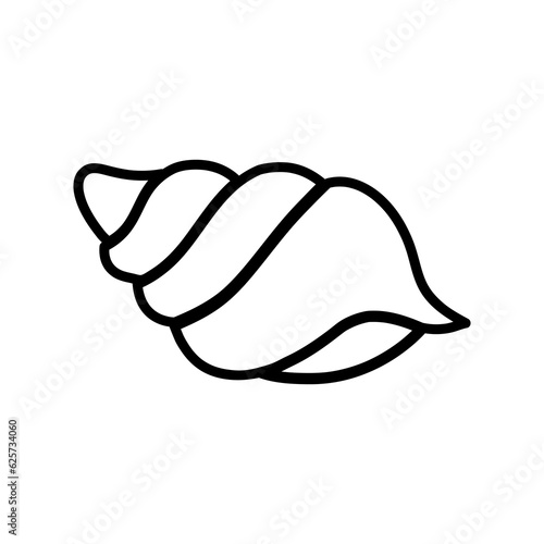 conch shell icon. sea and ocean symbol. flat illustration on white background..eps