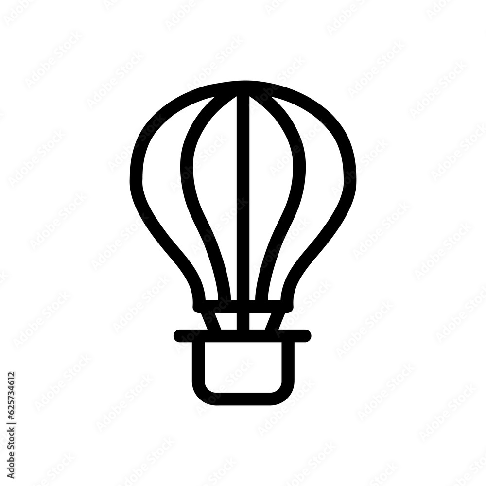Hot Air Ballonicon, travel and tourism, airship sign, Flight basket outline vector icon..eps Hot Air Ballonicon, travel and tourism, airship sign, Flight basket outline vector icon..eps