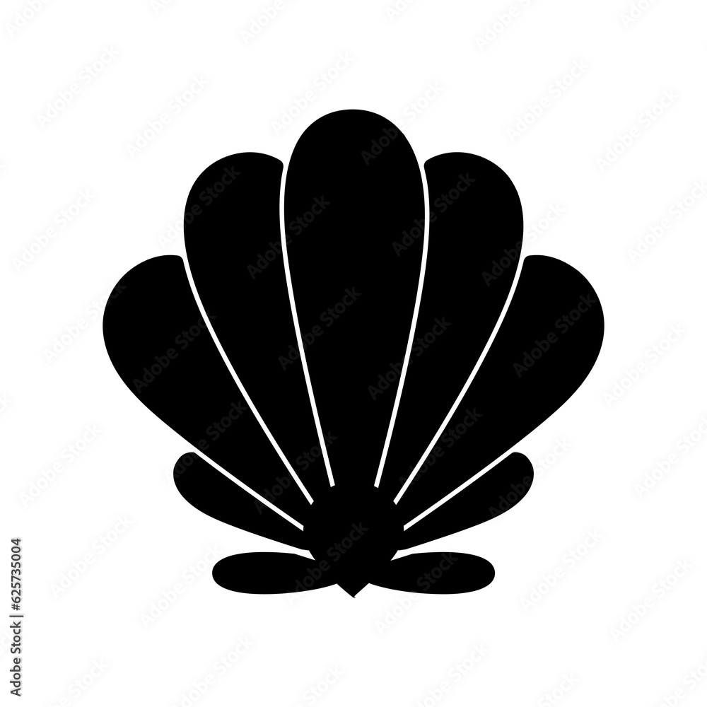 shell sign vector,Seashell glyph icon illustration on white background. shell sign vector,Seashell glyph icon illustration on white background.
