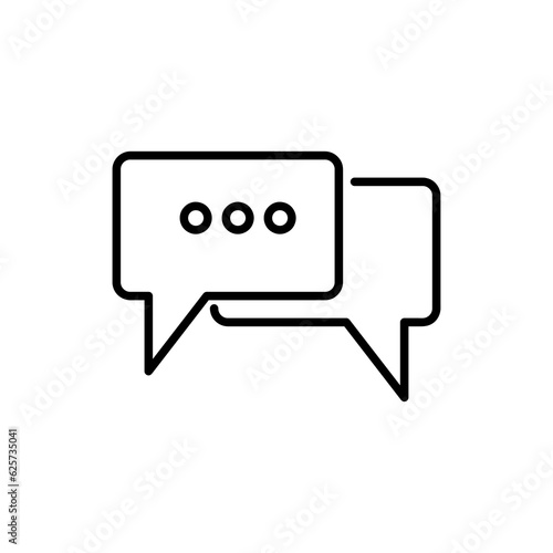 Social engagement line icon,Speech bubbles sign, a linear pattern on a white background.eps