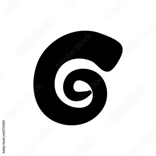 Spiral Shell Icon. Conch Shell Illustration flat design on white background..eps