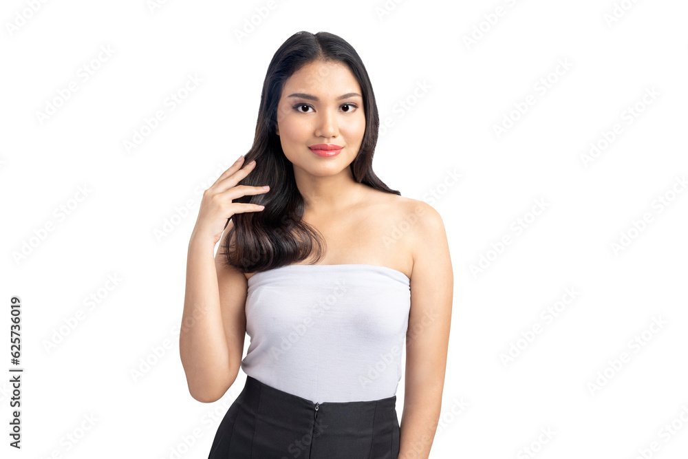 Portrait of an Asian beautiful woman with long hair Portrait of an Asian beautiful woman with long hair