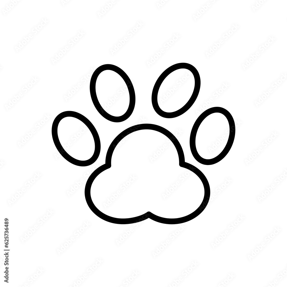 Dog or Cat Paw Print, Animal Foot. Dog or Cat Paw Print, Animal Foot sign design template for web and mobile,Flat Vector Icon illustration. Dog or Cat Paw Print, Animal Foot. Dog or Cat Paw Print, Animal Foot sign design template for web and mobile,Flat Vector Icon illustration.