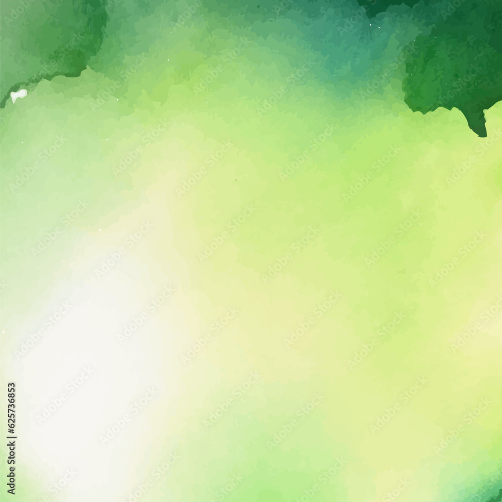 Abstract green watercolor background. Vector background for art design.