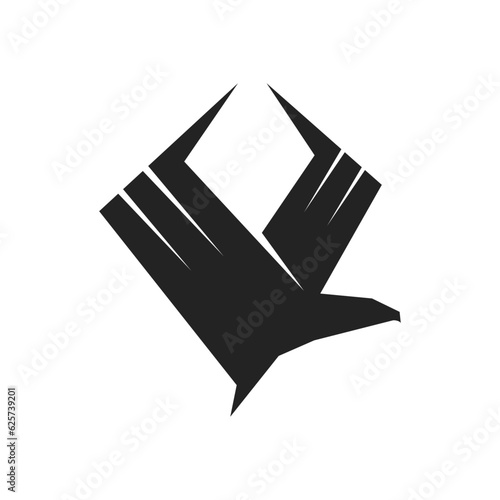 hawk logo template. Icon Illustration Brand Identity. Isolated and flat illustration. Vector graphic
