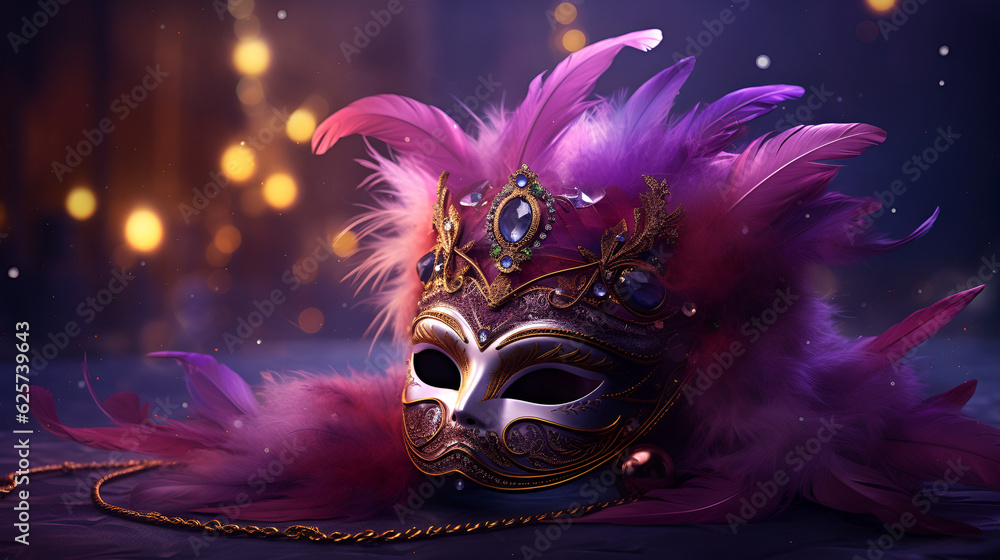 carnival mask in the night