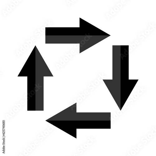 icon repost recycling. Contours of a square arrow icon. Vector illustration. EPS 10.