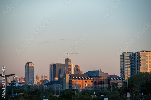 Panorama of buildings in Buenos Aires, the capital of Argentina photo