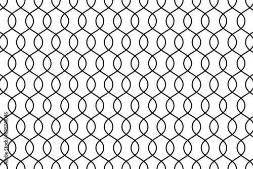 Chain link fence. Seamless pattern. Vector illustration. stock image.