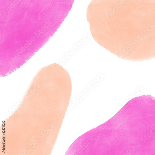 Pink Cream Gouache Shapes