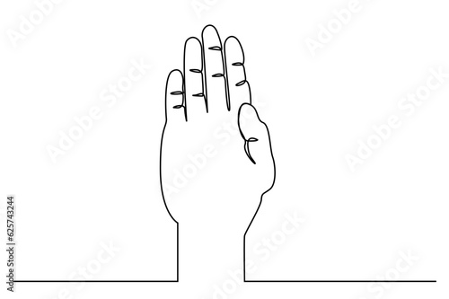 human hand five fingers palm hello stop vote sign