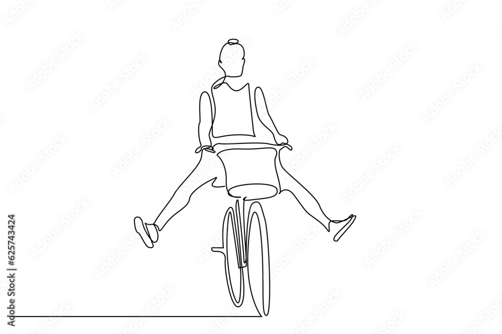 happy woman free freedom serenity riding a bike feet leg in air lifestyle line art happy woman free freedom serenity riding a bike feet leg in air lifestyle line art