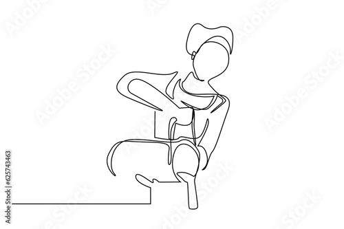 woman work village life rural milk carry line art