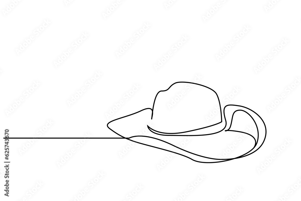 old retro american cowboy and businessman hat gentleman hat object line art old retro american cowboy and businessman hat gentleman hat object line art