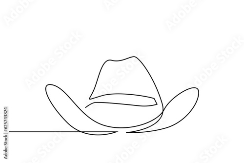old retro american cowboy and businessman hat gentleman hat object line art