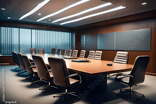 conference room with chairs. Generative AI
