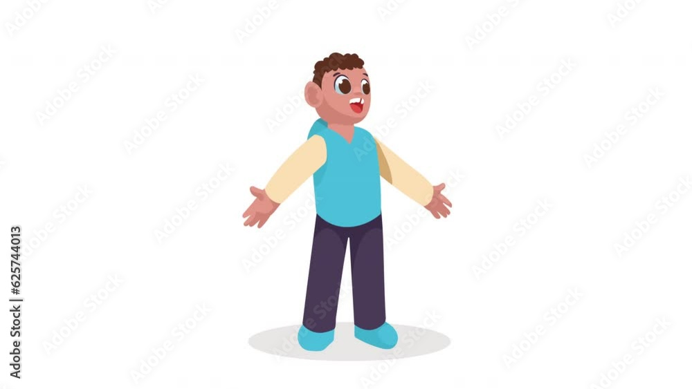 young man standing character animation young man standing character animation