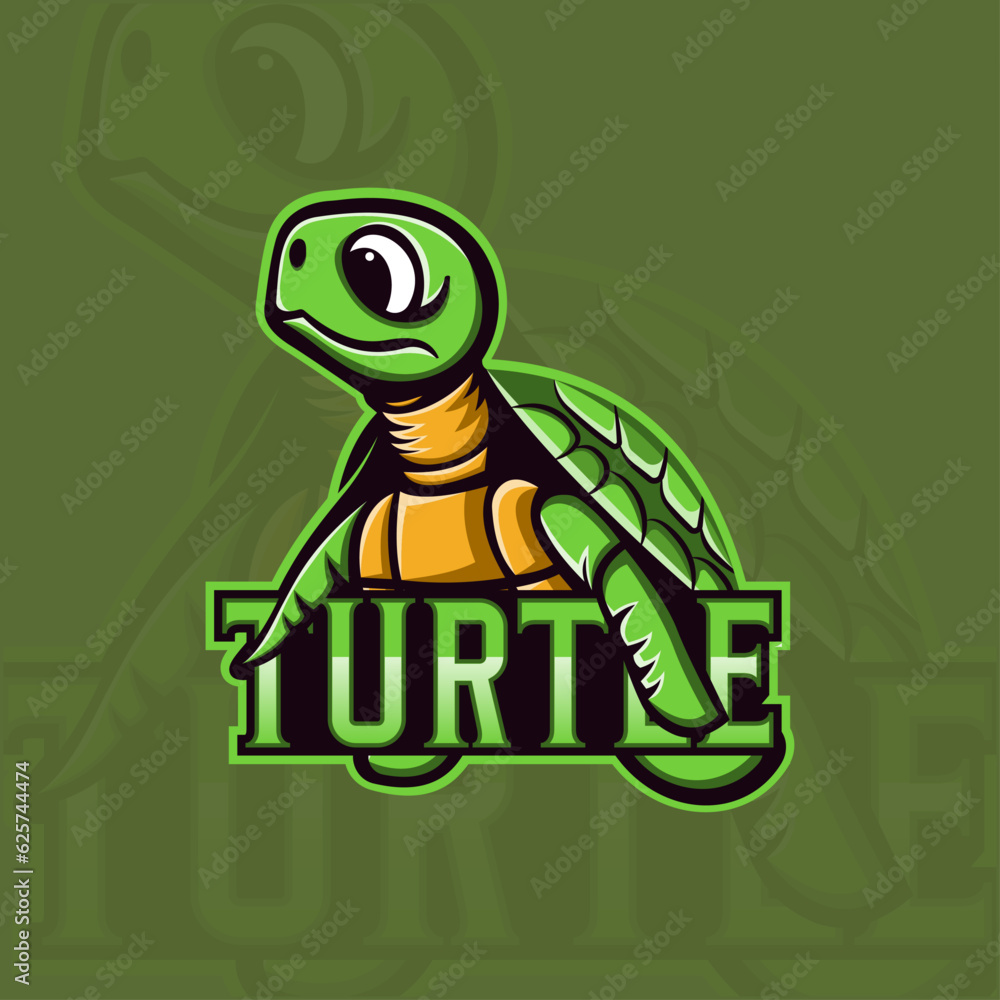 Turtle Gaming Mascot Logo.Snapping turtle sports vector mascot logo design.Turtle mascot sport