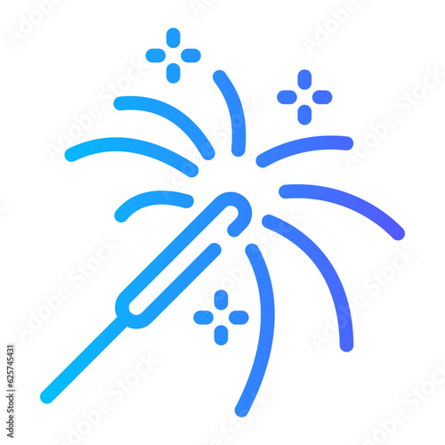 sparkler Line Gradient Icon
