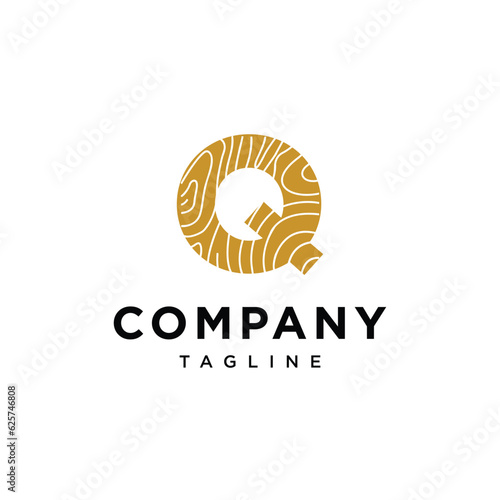 Letter Q Wood carpentry logo icon vector template.eps