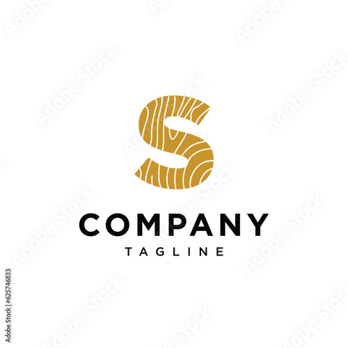 Letter S Wood carpentry logo icon vector template.eps