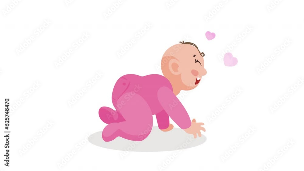 little girl baby character animation little girl baby character animation