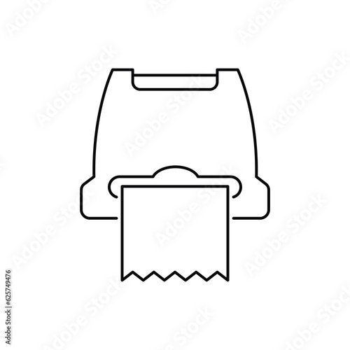 paper towel dispenser icon design. isolated on white background. vector illustration
