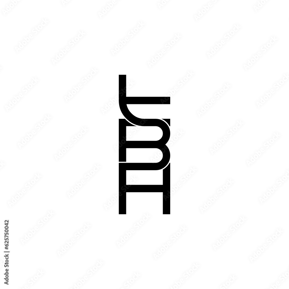 Fototapeta premium tbh typography letter monogram logo design