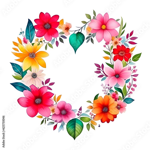 heart of flowers wreath