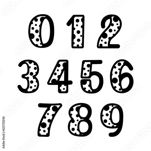 Cute Alphabet with Polka Dots inside. Lovely letter design for decoration. Vector Illustration about Letter.