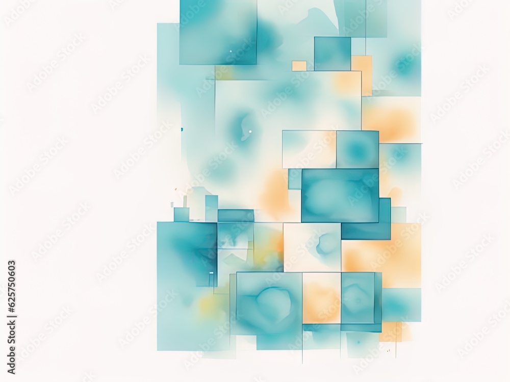 cyan squares abstract background geometric with generative AI cyan squares abstract background geometric with generative AI