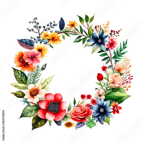 wreath of flowers and berries png