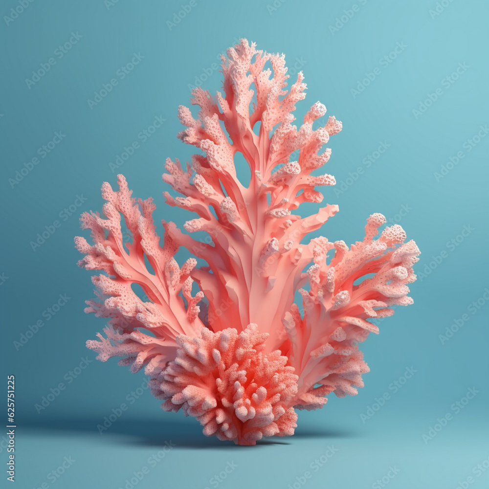 3d illustration of coral shape 3d illustration of coral shape