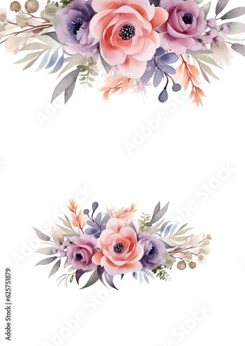 Watercolor floral illustration - green leaf Frame collection, for wedding stationary, greetings, wallpapers, fashion, background. Eucalyptus, olive, green leaves, etc. High quality illustration